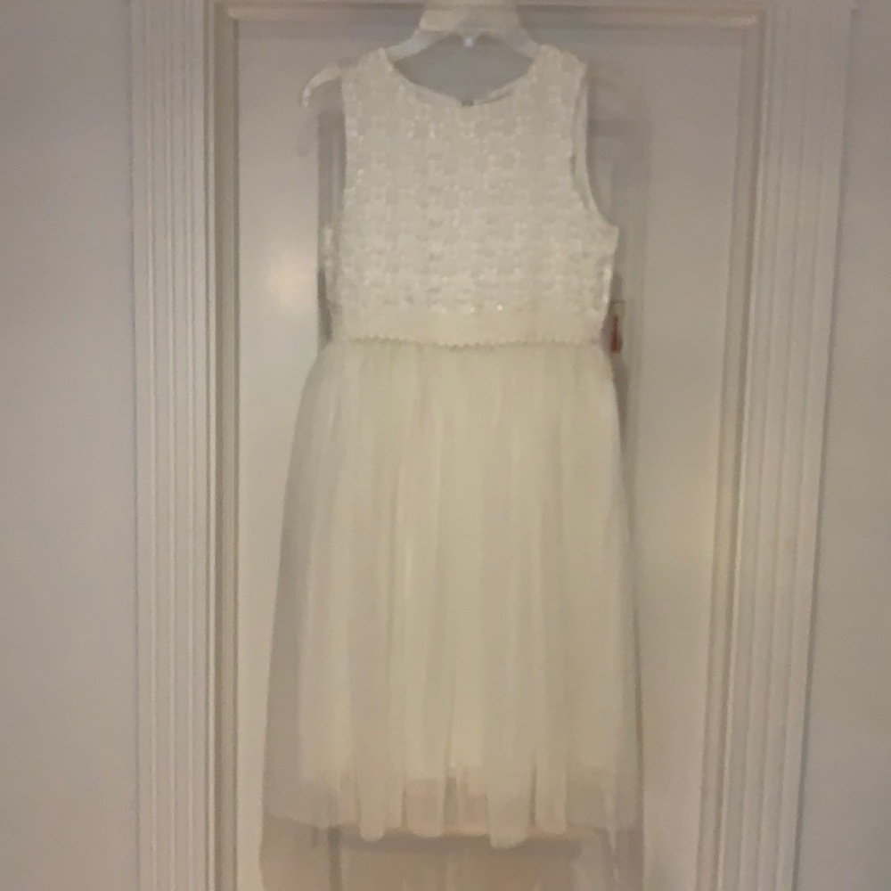 Dorissa Lace Pleated Dress
